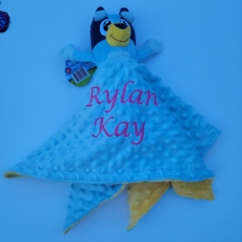 Lovey Bluey Stuffed Animal Plush Security Blanket